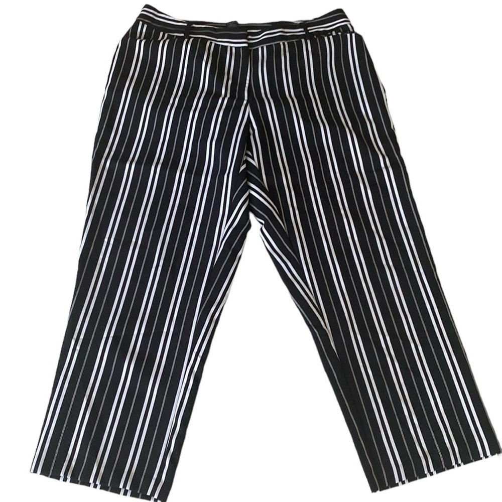 Black and White Striped Women's Pants